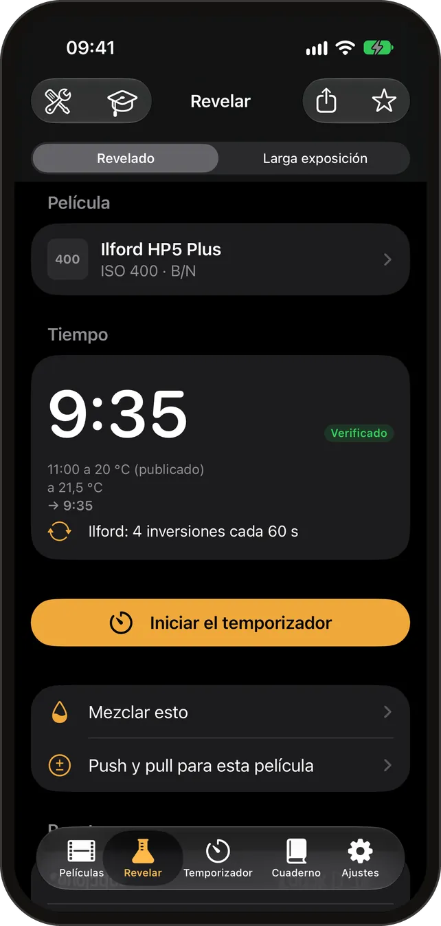 Calculadora de revelado