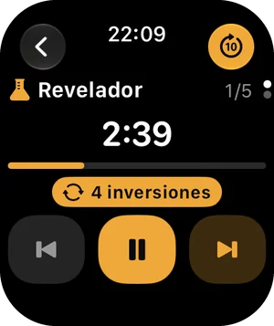 El temporizador en el Apple Watch