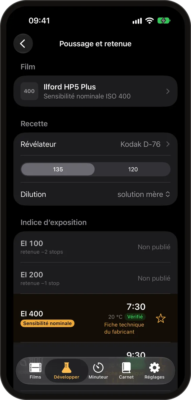 Calculateur de développement