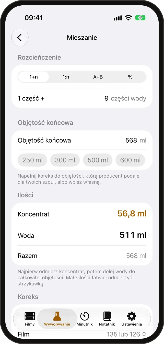 Kalkulator wywoływania
