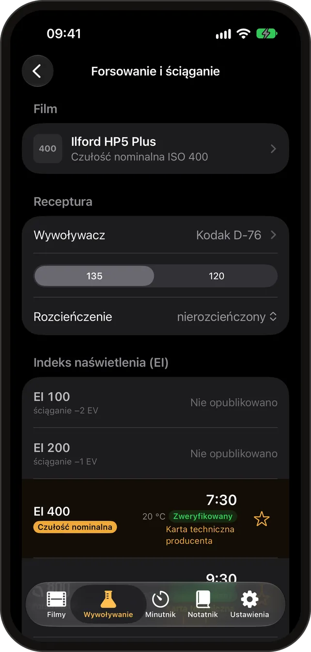Kalkulator wywoływania