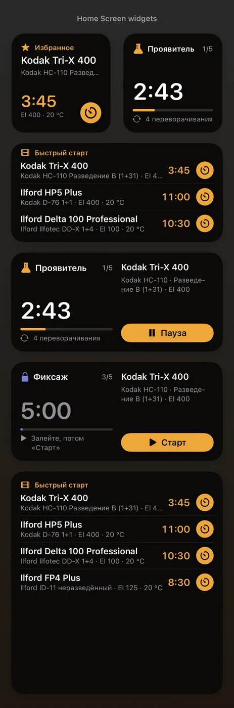 Виджеты на экране «Домой»